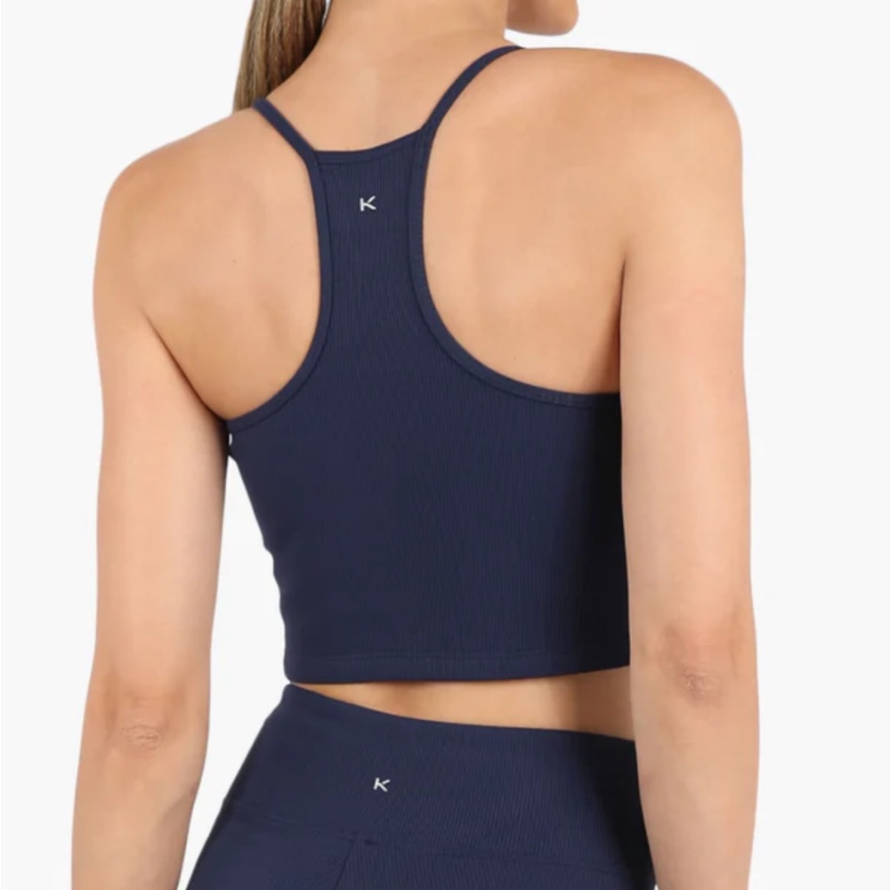 KORAL Leah Rib Sports Bra - Midnight Blue